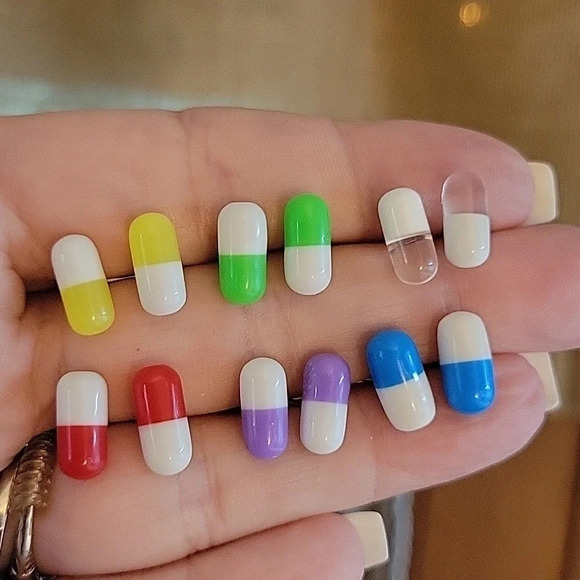 Chill Pill Stud Earrings, choice of color - Picture 5 of 6